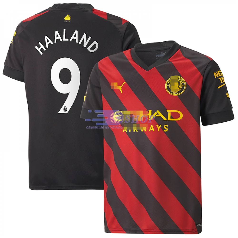 Camiseta Haaland 9 Manchester City Segunda Equipación 2022 2023