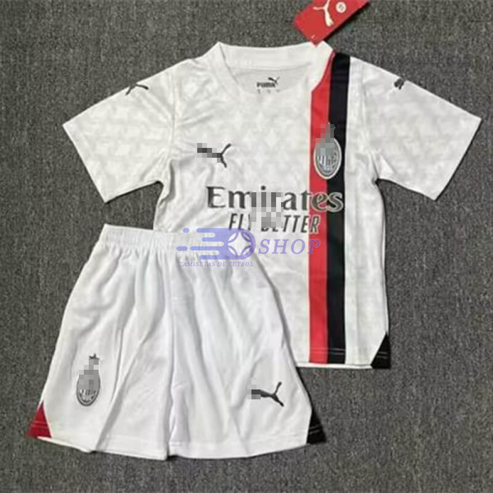 Camiseta Ac Milan Segunda Equipaci N Ni O Kit