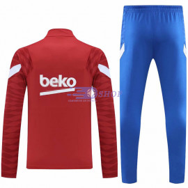 Sudadera De Entrenamiento Barcelona 2021 2022 Kit Rojo