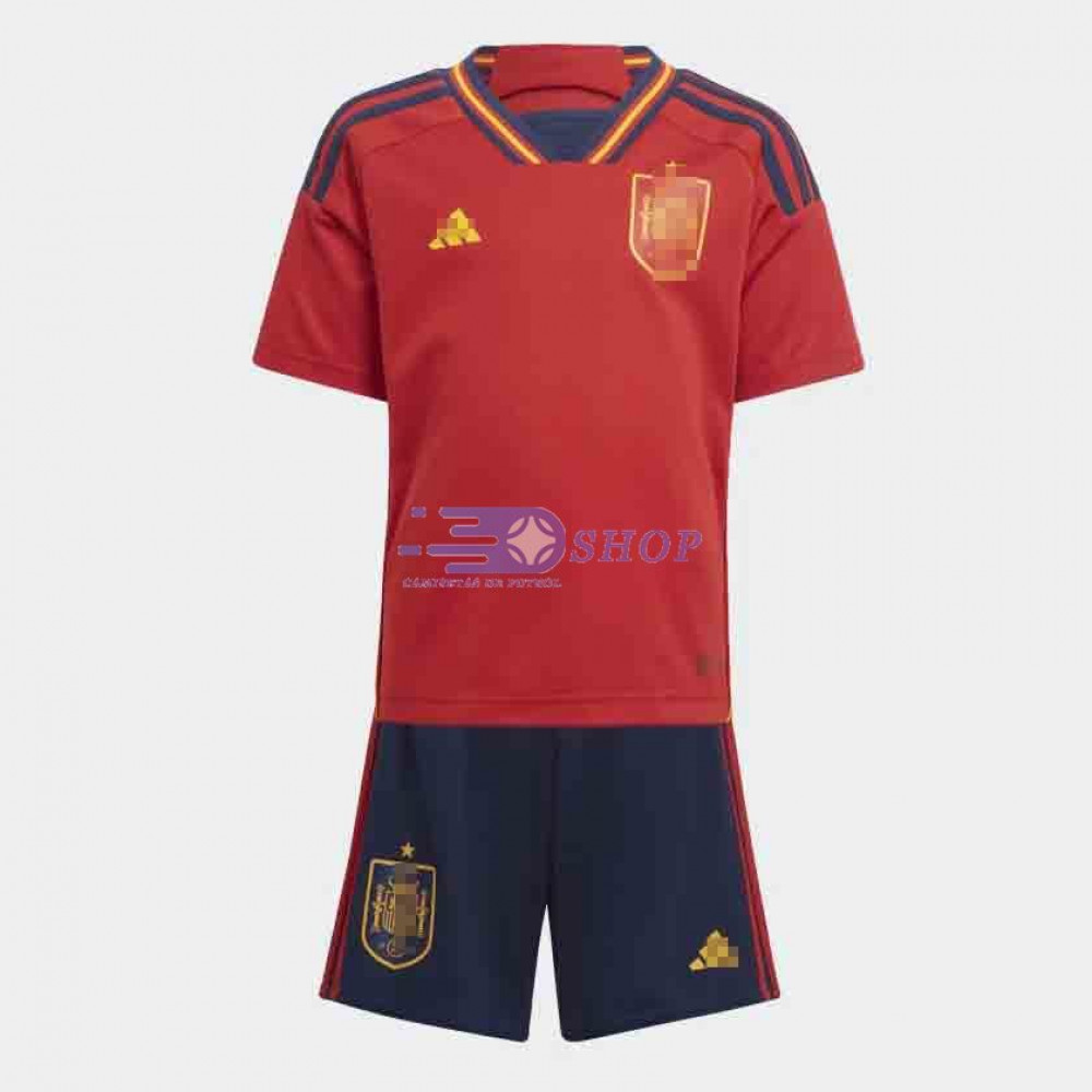 Camiseta España Segunda Equipación 2022 Niño Kit Mundial