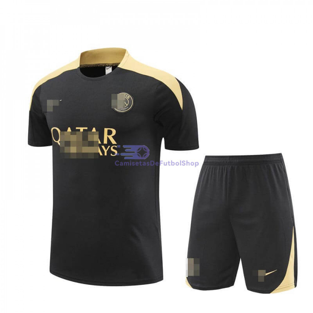 Camiseta de Entrenamiento PSG 2024 2025 Negro Dorado Kit