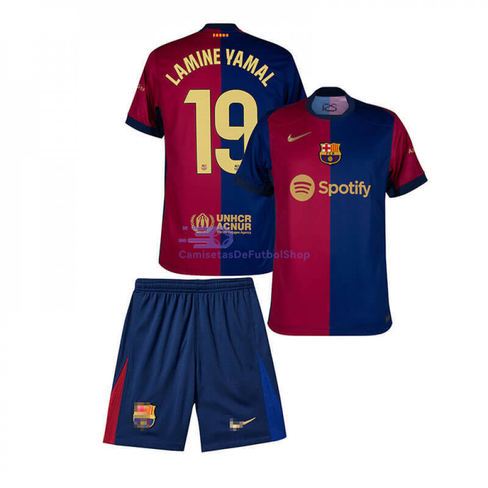 Camiseta Lamine Yamal 19 Barcelona 2024 2025 Primera Equipacion Nino Kit CamisetasDeFutbolShop