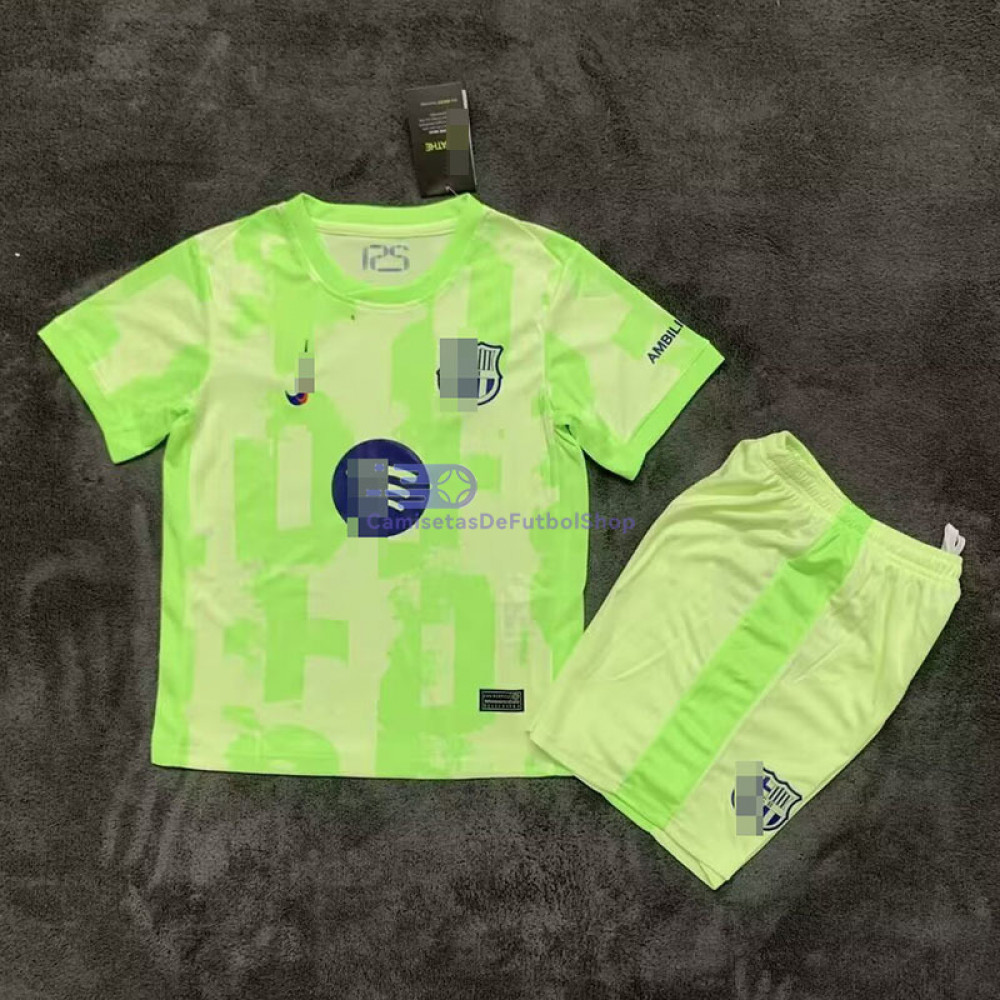 Camiseta Barcelona Verde 2024/25 Niño Kit