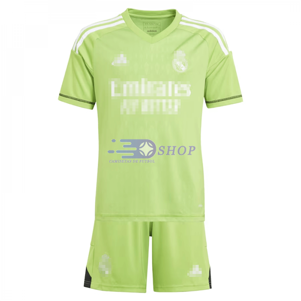 Camiseta adidas Real Madrid CF Primera Equipación Portero 2023-2024 Niño  Semi Sol Green - Fútbol Emotion