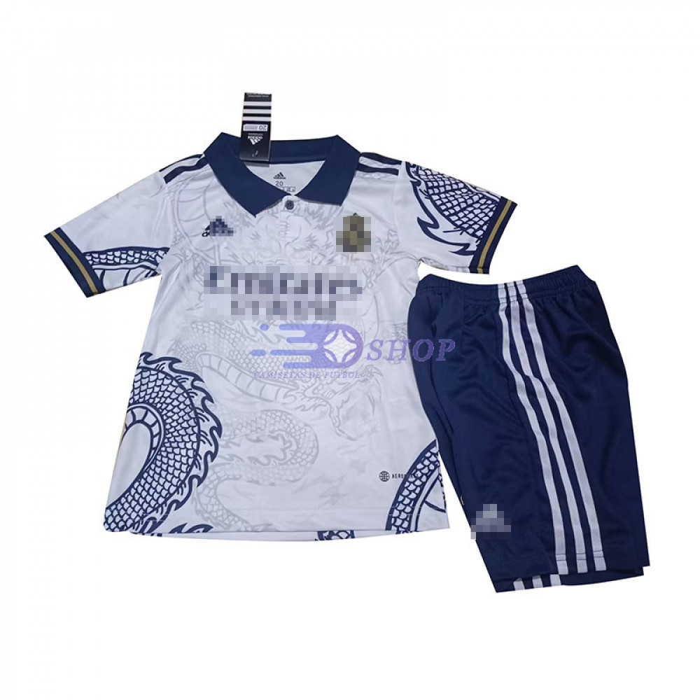 Real Madrid Conjunto Camiseta y Pantalón Personalizado de la Segunda  Equipación Temporada 2023/2024 - Réplica Oficial Autorizada con Licencia -  Niño (12 Años) : : Moda
